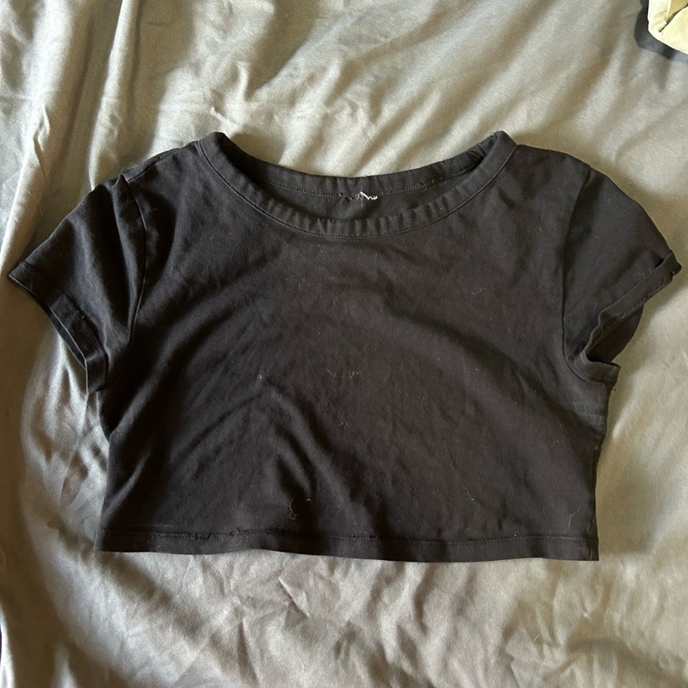 Black Crop Top extra cropped